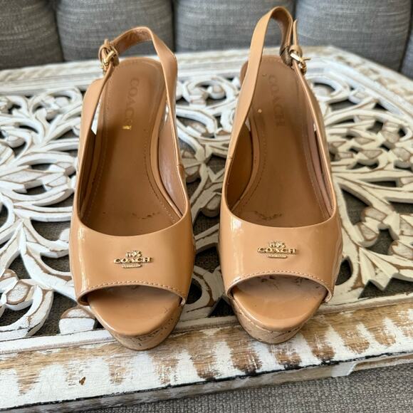 Coach Wedge Heel Platform Sandals Shoes Women's 7.5 - Picture 2 of 10